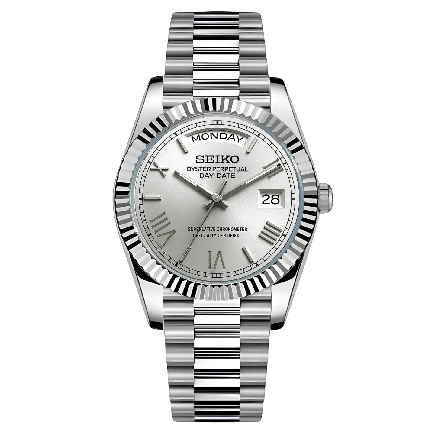 Seiko Datejust Mod – Fehér – Római számlap