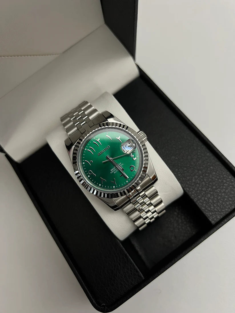 Seiko Datejust Mod – Zöld – Arab Számlap