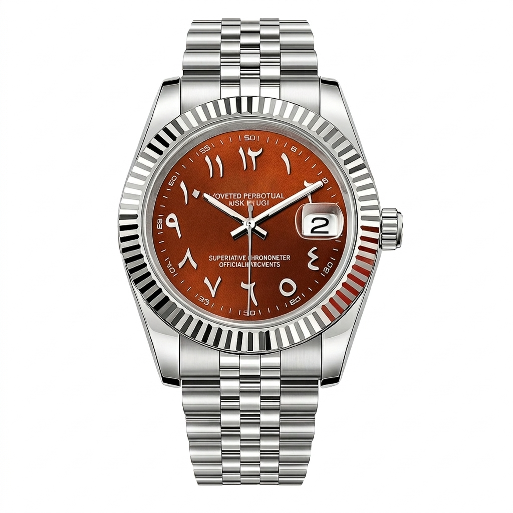 Datejust Mod – Champagne Brown Arabic Dial