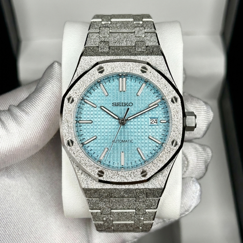 Seiko Royal Oak Mod matt jégkék