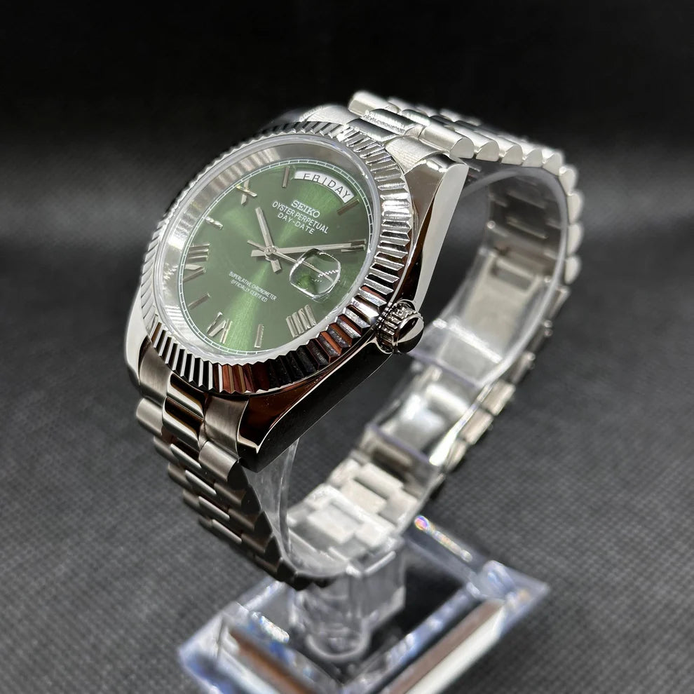 Seiko Datejust Mod – Zöld – Római számlap