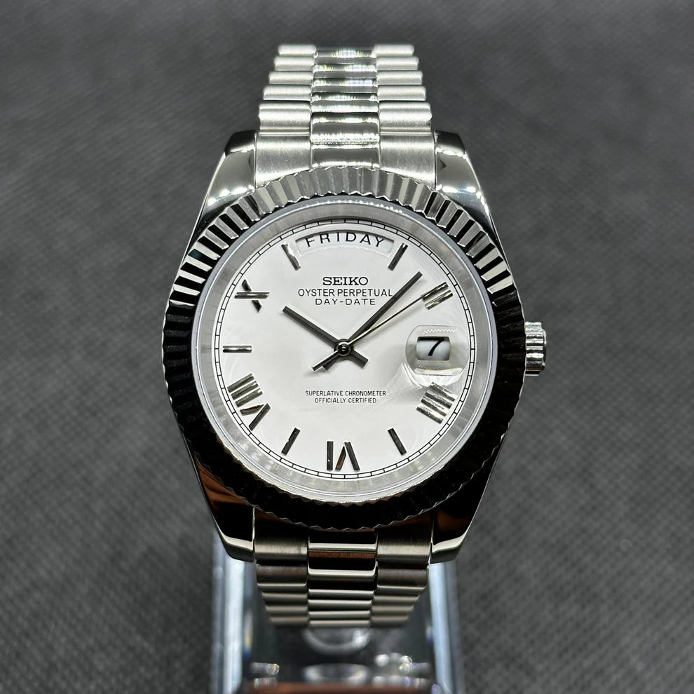 Seiko Datejust Mod – Fehér – Római számlap