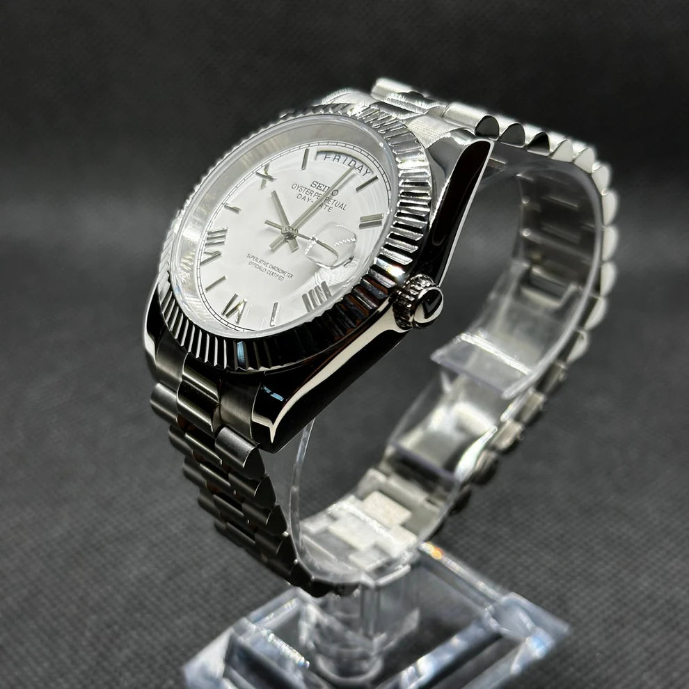 Seiko Datejust Mod – Fehér – Római számlap