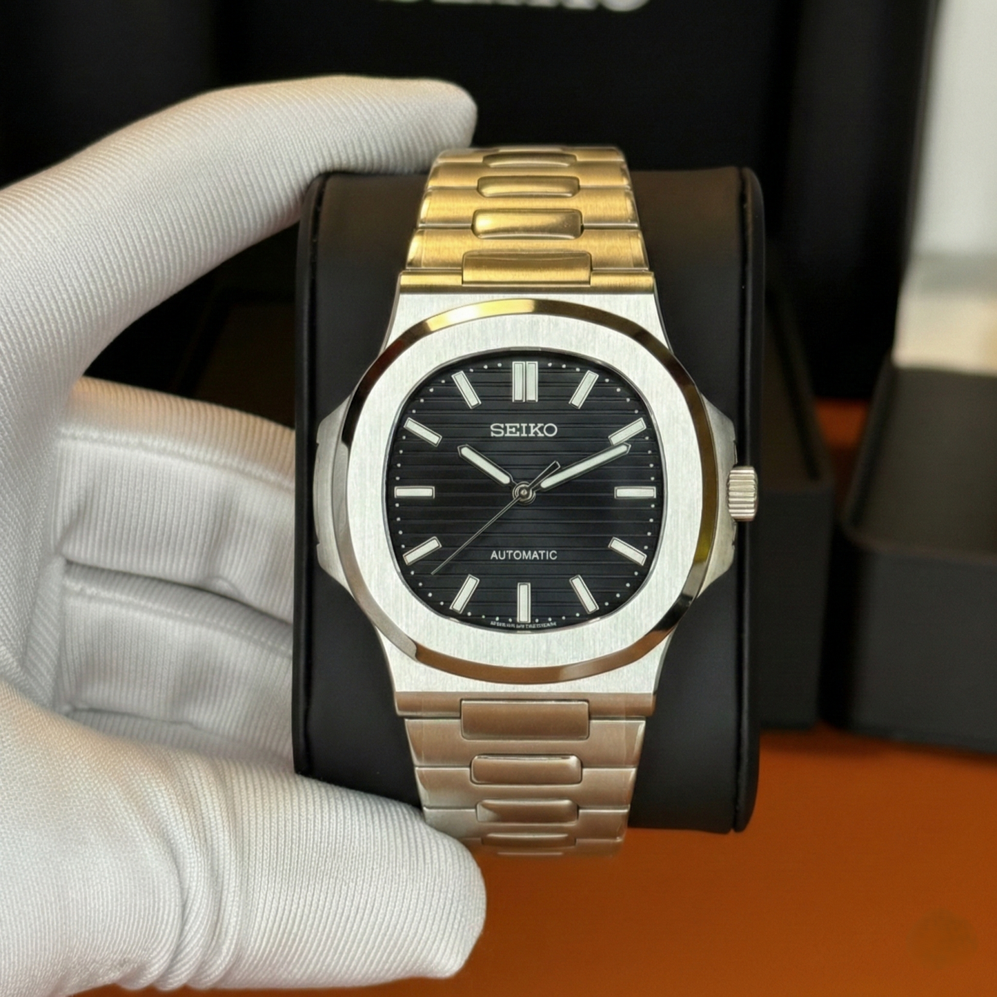 Seiko Nautilus Mod fekete Nyitott Szív