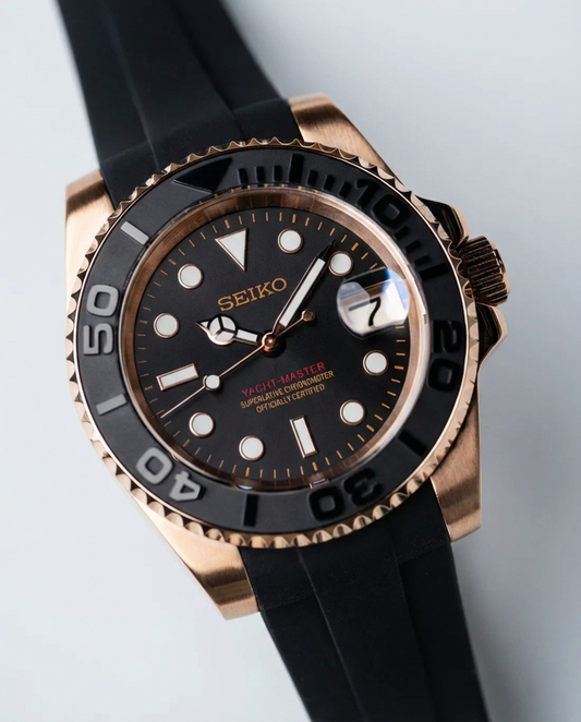 Seiko Mod Yacht Master - Rózsaszínarany Fekete