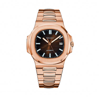 Seiko Nautilus Mod Rose Gold Brown