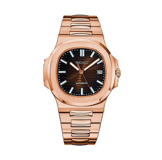 Seiko Nautilus Mod Rose Gold Brown