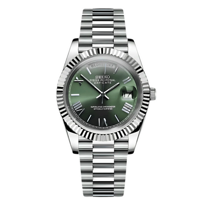Seiko Datejust Mod – Zöld – Római számlap