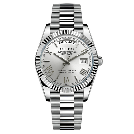 Seiko Datejust Mod – Fehér – Római számlap