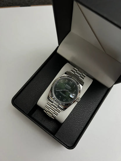 Seiko Datejust Mod – Olive Green – Arabic Dial