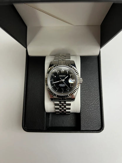Seiko Datejust Mod – Fekete – Arab Számlap
