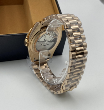 Seiko Datejust Mod – Rózsaszínarany – Dupla Gyémánt – Arab Számlap