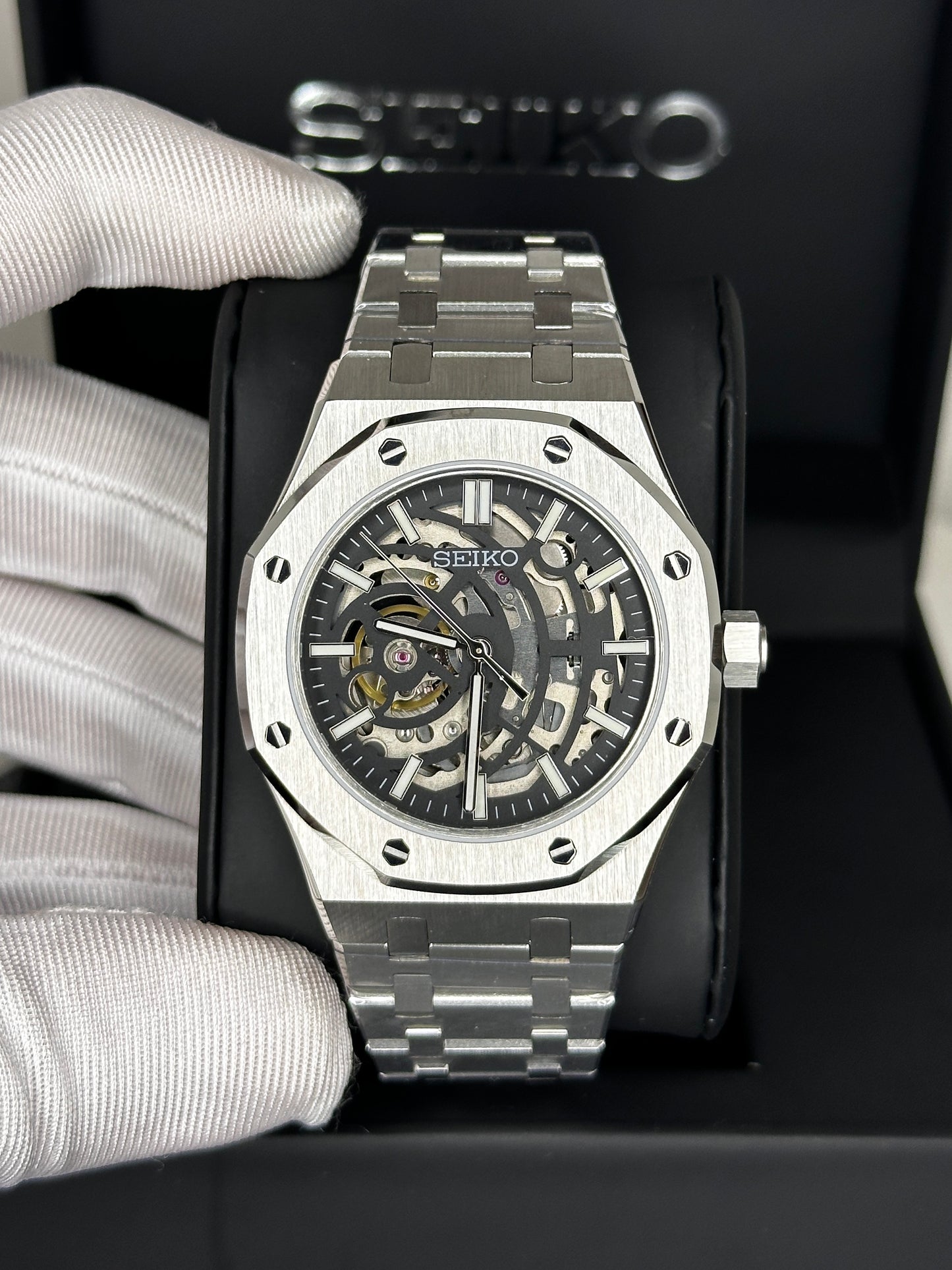 Seiko Royal Oak Mod Skeleton