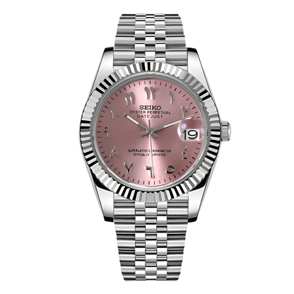 Datejust Mod – Rose Pink – Arabic Dial - by Timelab Mods