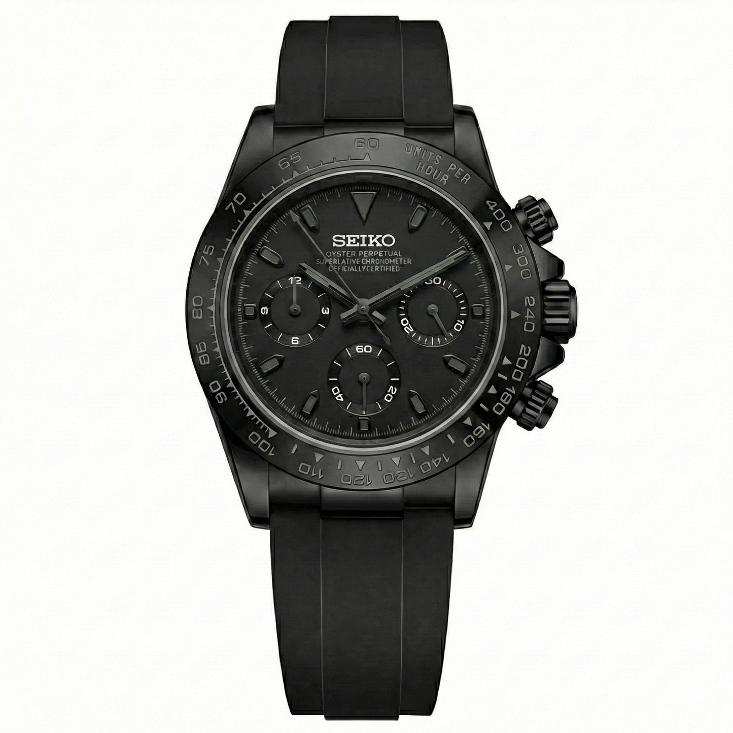 Seiko Mod Daytona Night Black óra