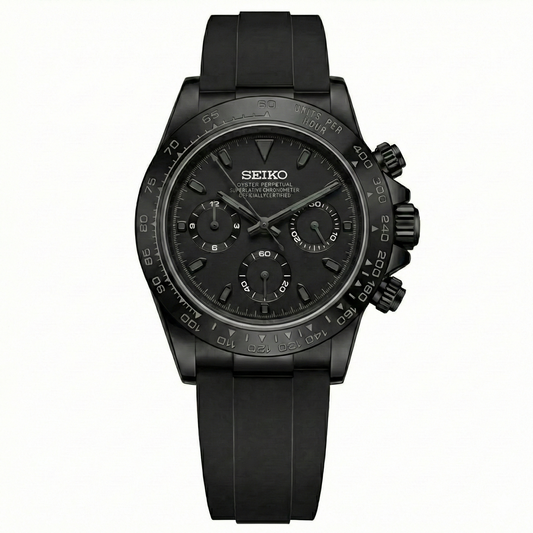 Seiko Mod Daytona Night Black óra