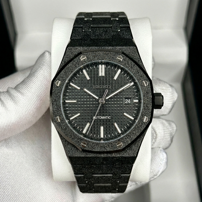 Seiko Royal Oak Mod matt fekete