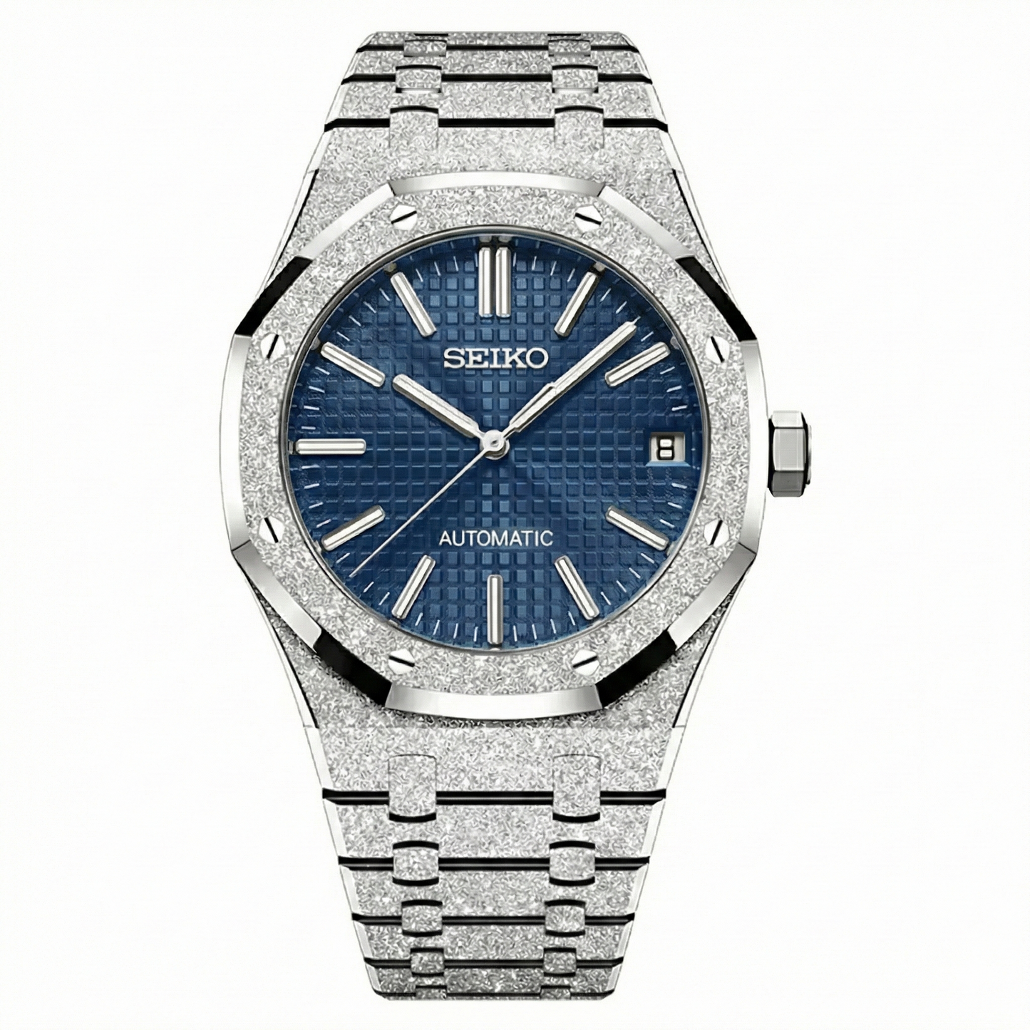 Seiko Royal Oak Mod matt kék