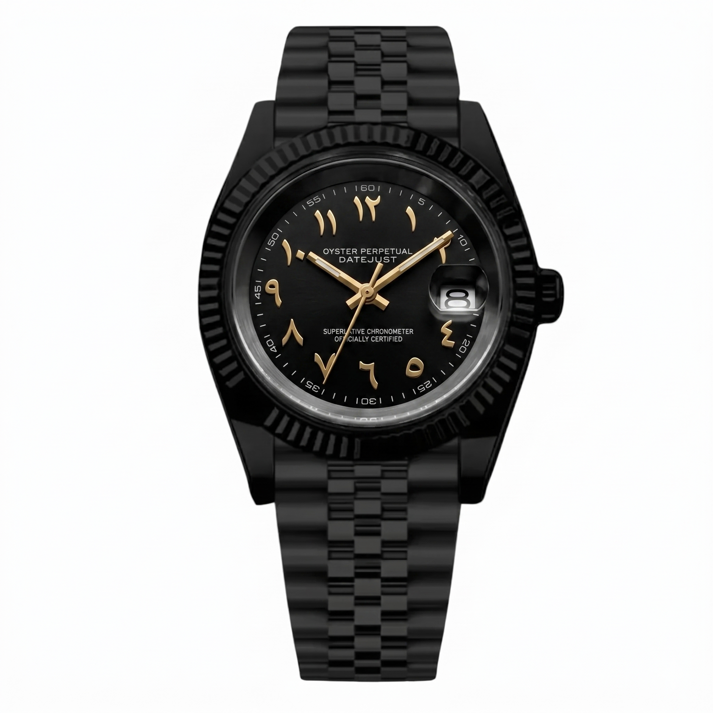 Datejust Mod – Night Black Blue Arabic Dial