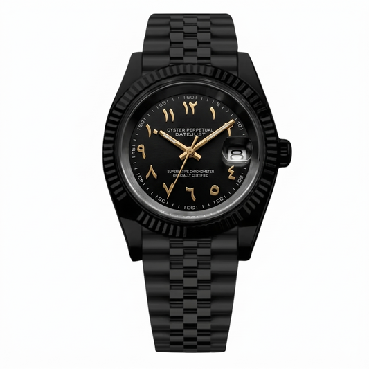 Datejust Mod – Night Black Blue Arabic Dial