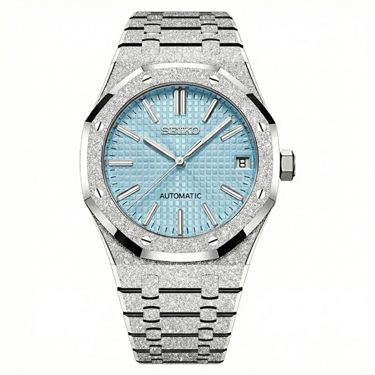 Seiko Royal Oak Mod Frosted Ice Blue