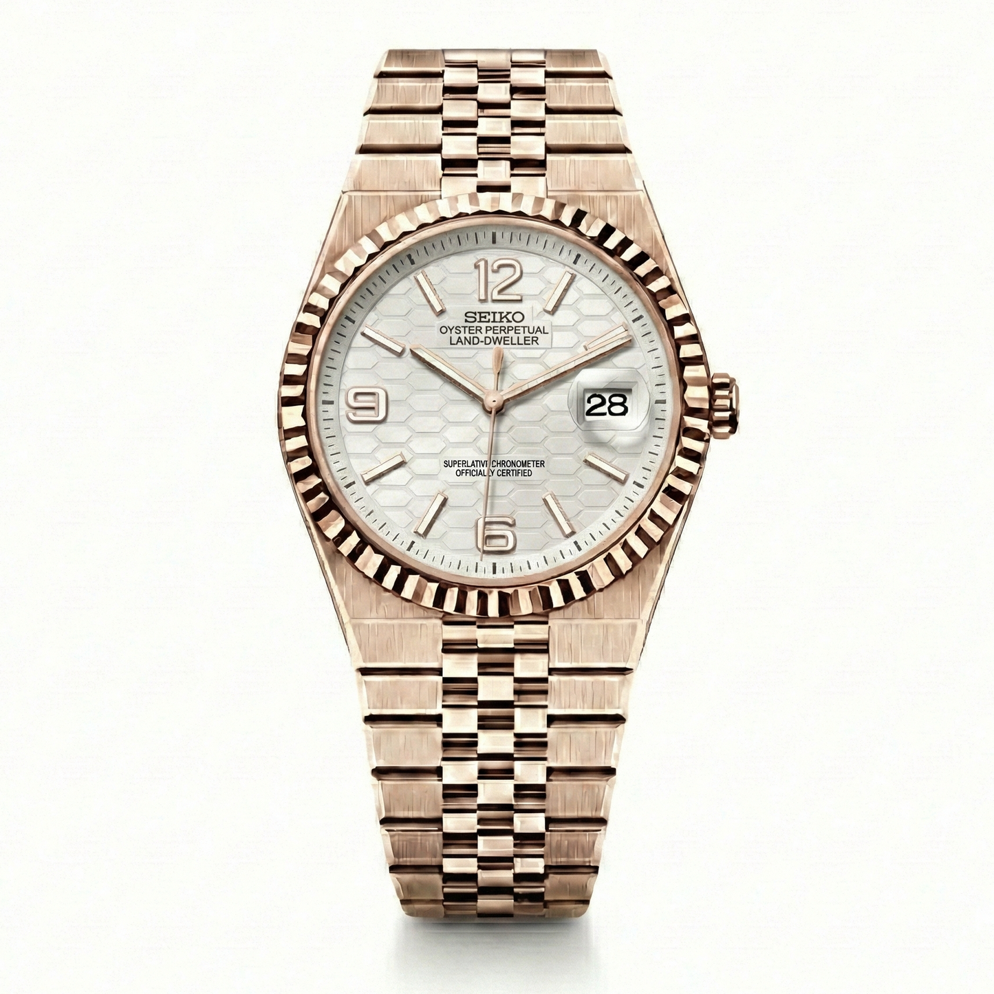 Seiko Mod Land-Dweller Everose White | By Timelab Mods