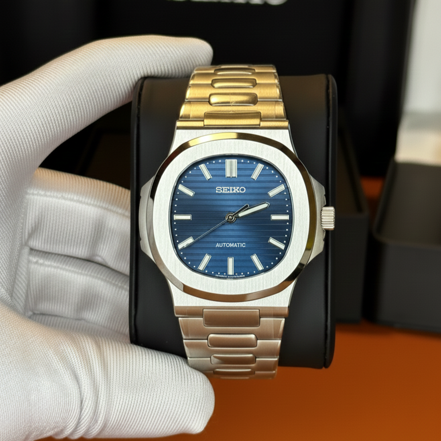 Seiko Nautilus Mod Blue - by Timelab Mods