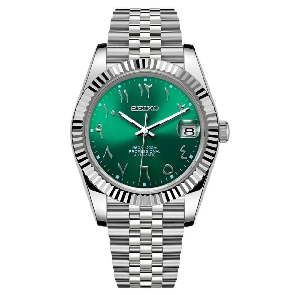 Seiko Datejust Mod Green Arabic Dial - by Timelab Mods