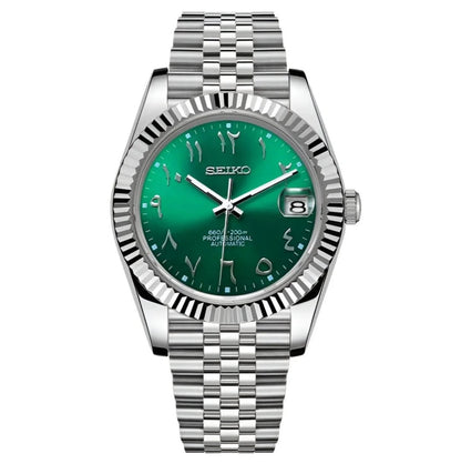 Seiko Datejust Mod Green Arabic Dial - by Timelab Mods