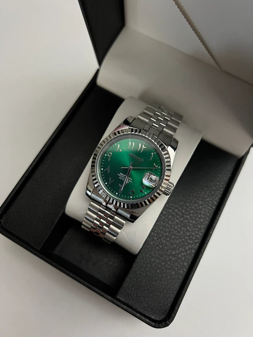 Seiko Datejust Mod Green Arabic Dial - by Timelab Mods