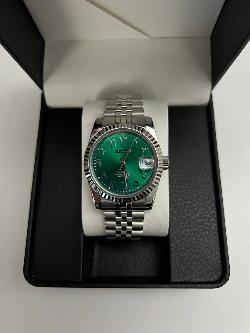 Seiko Datejust Mod Green Arabic Dial - by Timelab Mods