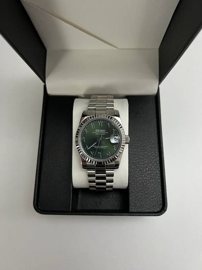 Seiko Datejust Mod Olive Arabic Dial - by Timelab Mods