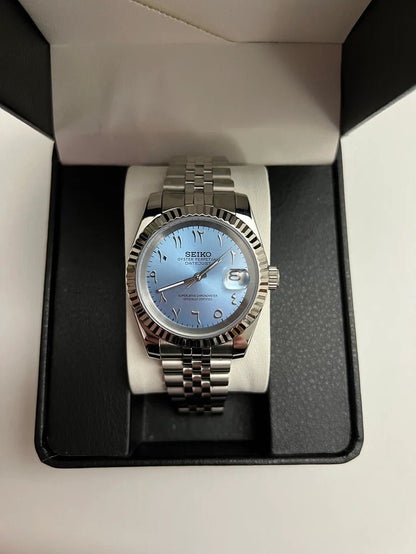 Seiko Datejust Mod Sky Blue Arabic Dial - by Timelab Mods