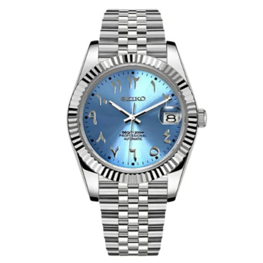 Seiko Datejust Mod Sky Blue Arabic Dial - by Timelab Mods