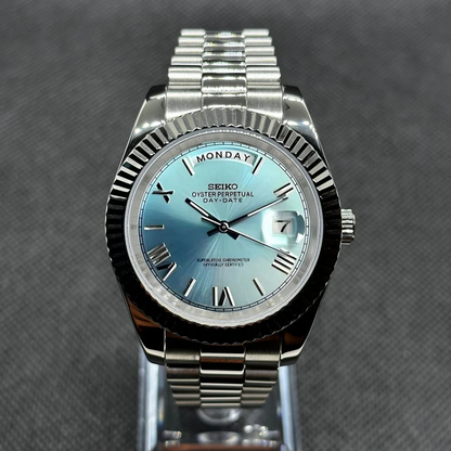 Seiko DayDate Mod – Jégkék – Római számlap