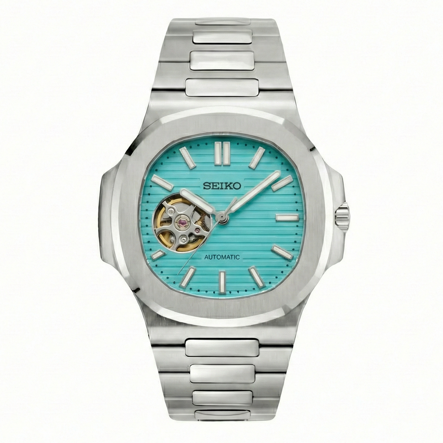 Seiko Nautilus Mod Tiffany Blue Open Heart