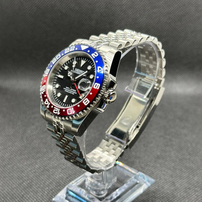 Seiko GMT Mod – "Pepsi" – Piros/Kék lünetta