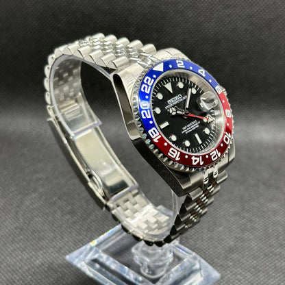 Seiko GMT Mod – "Pepsi" – Piros/Kék lünetta