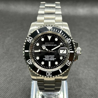 Seiko Submariner Mod – "Datejust" - Fekete lünetta