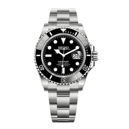 Seiko Submariner Mod – "Datejust" - Fekete lünetta