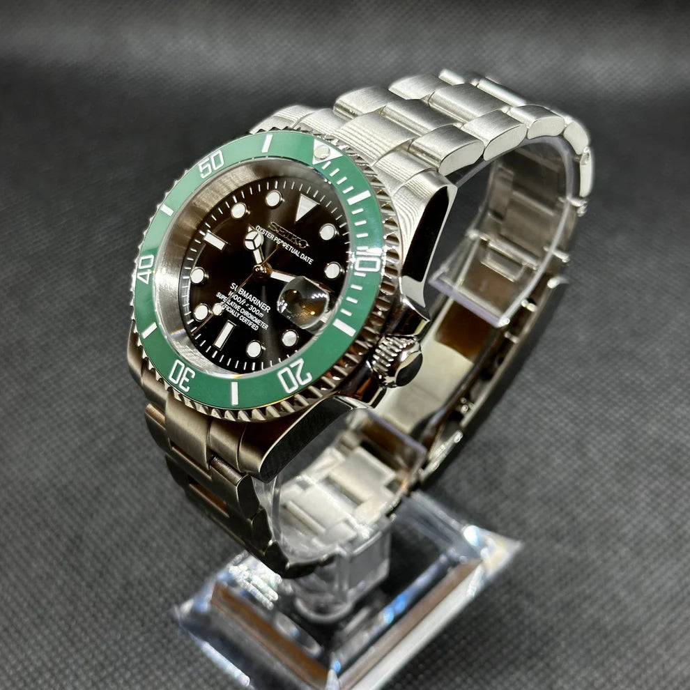 Seiko Submariner Mod – „Starbucks“ – Grüne Lünette