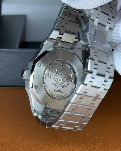 Seiko Royal Oak Mod Arabic Black Dial - by Timelab Mods