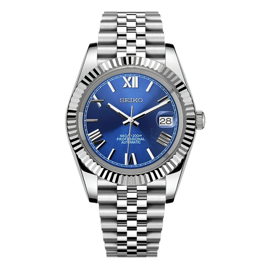 Seiko Datejust Mod – Kék – Római számlap
