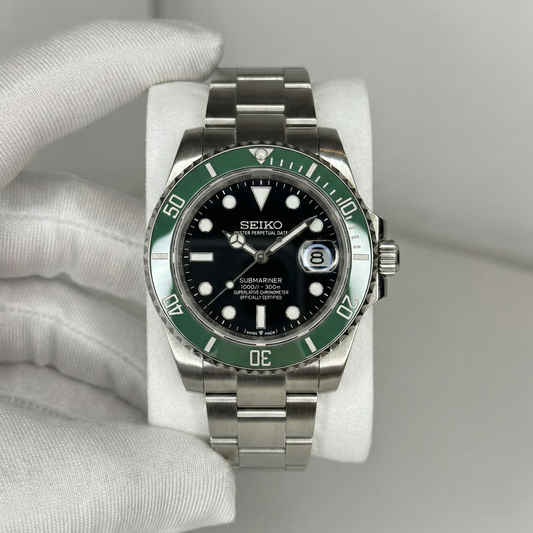 Seiko Submariner Mod Starbucks zöld lünetta