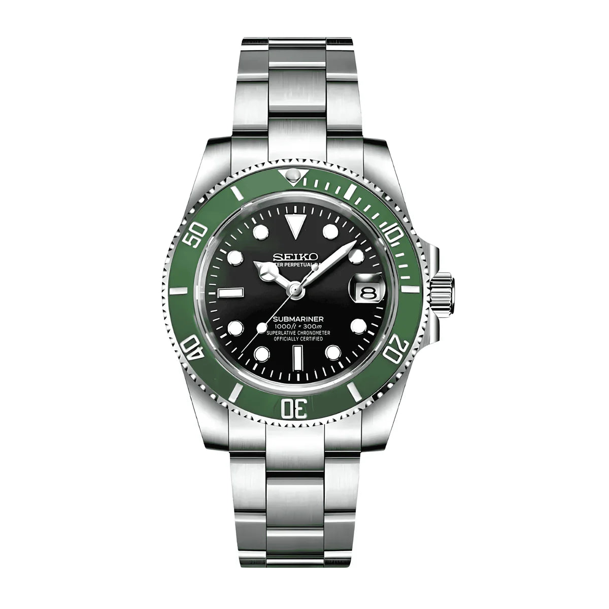 Seiko Submariner Mod – „Starbucks“ – Grüne Lünette