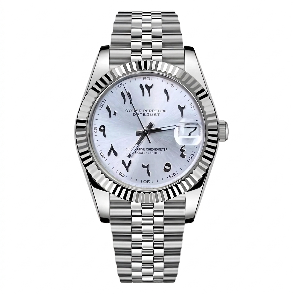 Datejust Mod – Silver White Arabic Dial